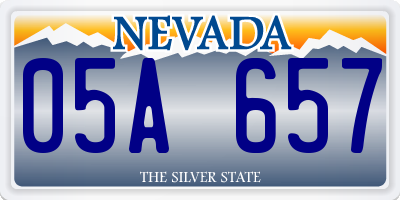 NV license plate 05A657