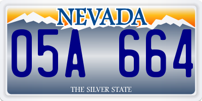 NV license plate 05A664
