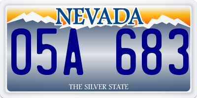 NV license plate 05A683