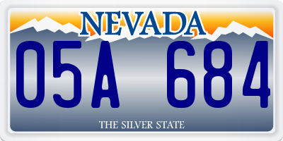 NV license plate 05A684
