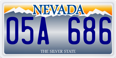 NV license plate 05A686