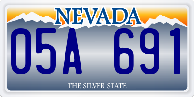 NV license plate 05A691