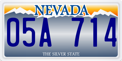 NV license plate 05A714