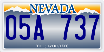 NV license plate 05A737