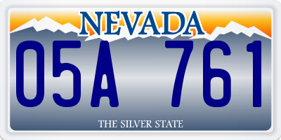 NV license plate 05A761
