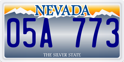 NV license plate 05A773