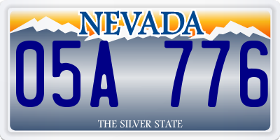 NV license plate 05A776