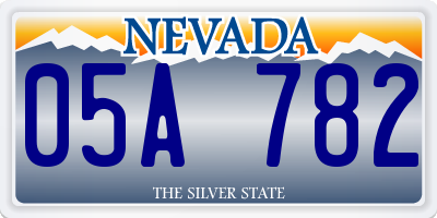 NV license plate 05A782