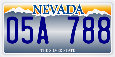 NV license plate 05A788