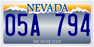 NV license plate 05A794