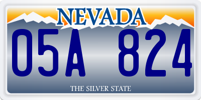 NV license plate 05A824