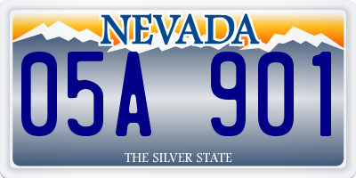 NV license plate 05A901