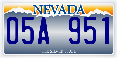 NV license plate 05A951