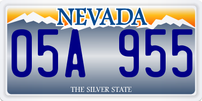 NV license plate 05A955