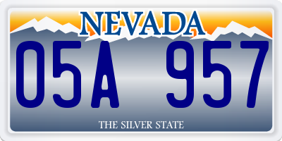 NV license plate 05A957