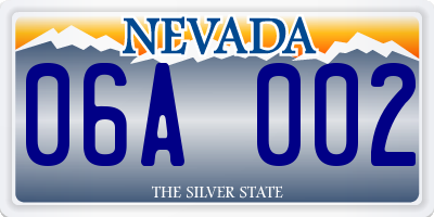 NV license plate 06A002