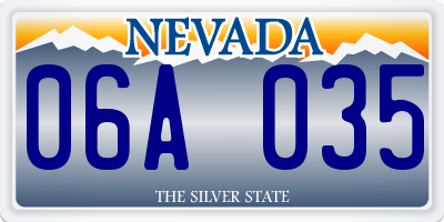 NV license plate 06A035
