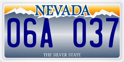 NV license plate 06A037