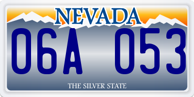 NV license plate 06A053