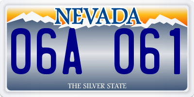 NV license plate 06A061