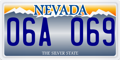 NV license plate 06A069