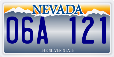 NV license plate 06A121