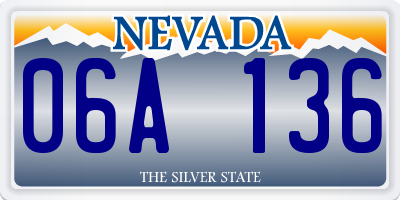 NV license plate 06A136
