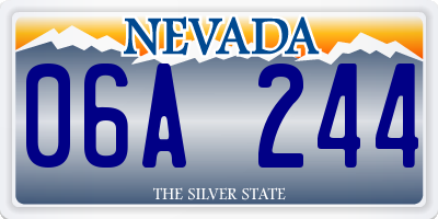 NV license plate 06A244