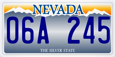 NV license plate 06A245