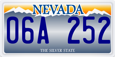 NV license plate 06A252