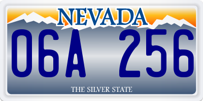 NV license plate 06A256
