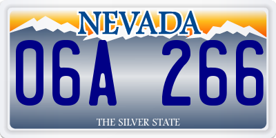 NV license plate 06A266