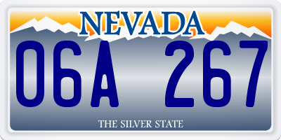NV license plate 06A267