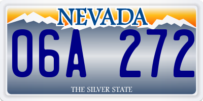 NV license plate 06A272