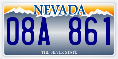 NV license plate 08A861
