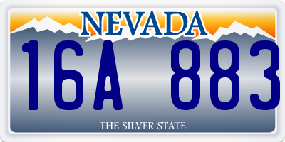 NV license plate 16A883