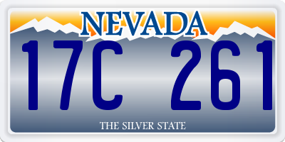 NV license plate 17C261