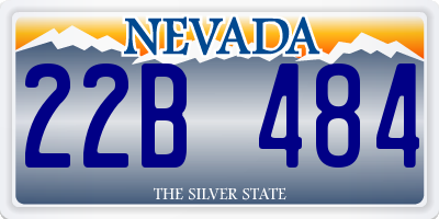 NV license plate 22B484