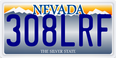 NV license plate 308LRF
