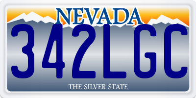 NV license plate 342LGC