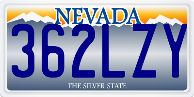 NV license plate 362LZY