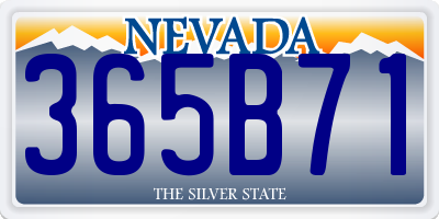 NV license plate 365B71