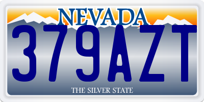 NV license plate 379AZT