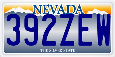 NV license plate 392ZEW