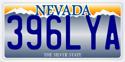 NV license plate 396LYA