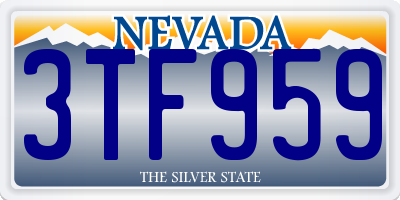 NV license plate 3TF959