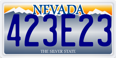 NV license plate 423E23