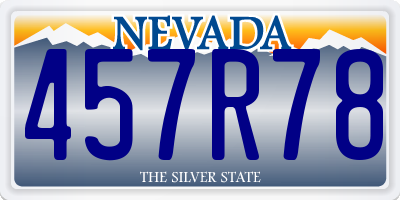 NV license plate 457R78