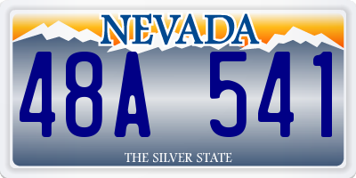 NV license plate 48A541