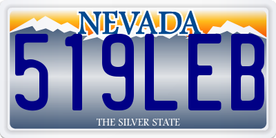 NV license plate 519LEB